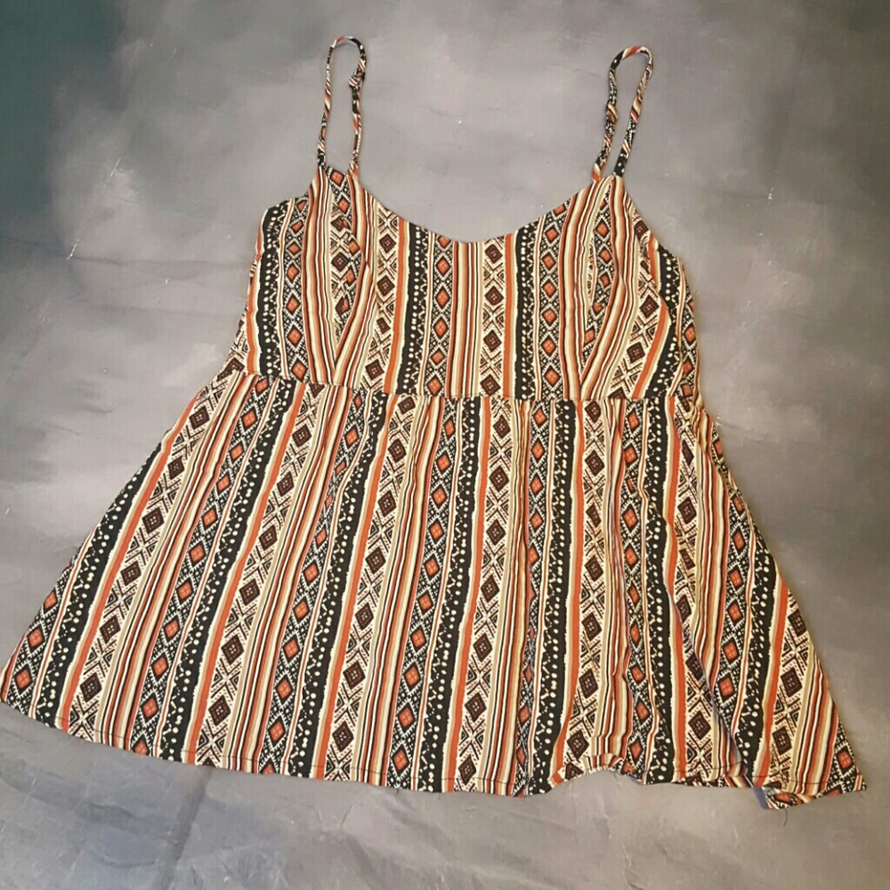 Cropped Pattern Tank Top