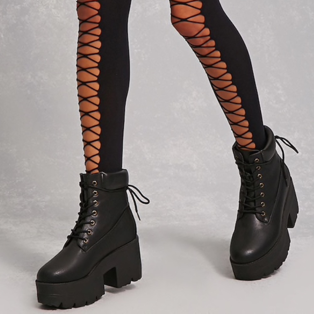 Chunky Platform ankle combat boots