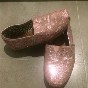 Pink Glitter Toms