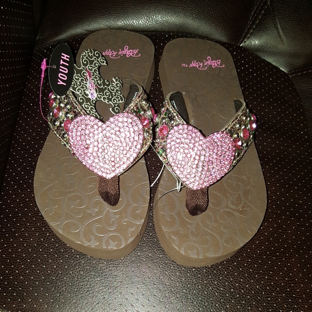Blazin Roxx Flip Flops, Size 1-2, Youth Medium