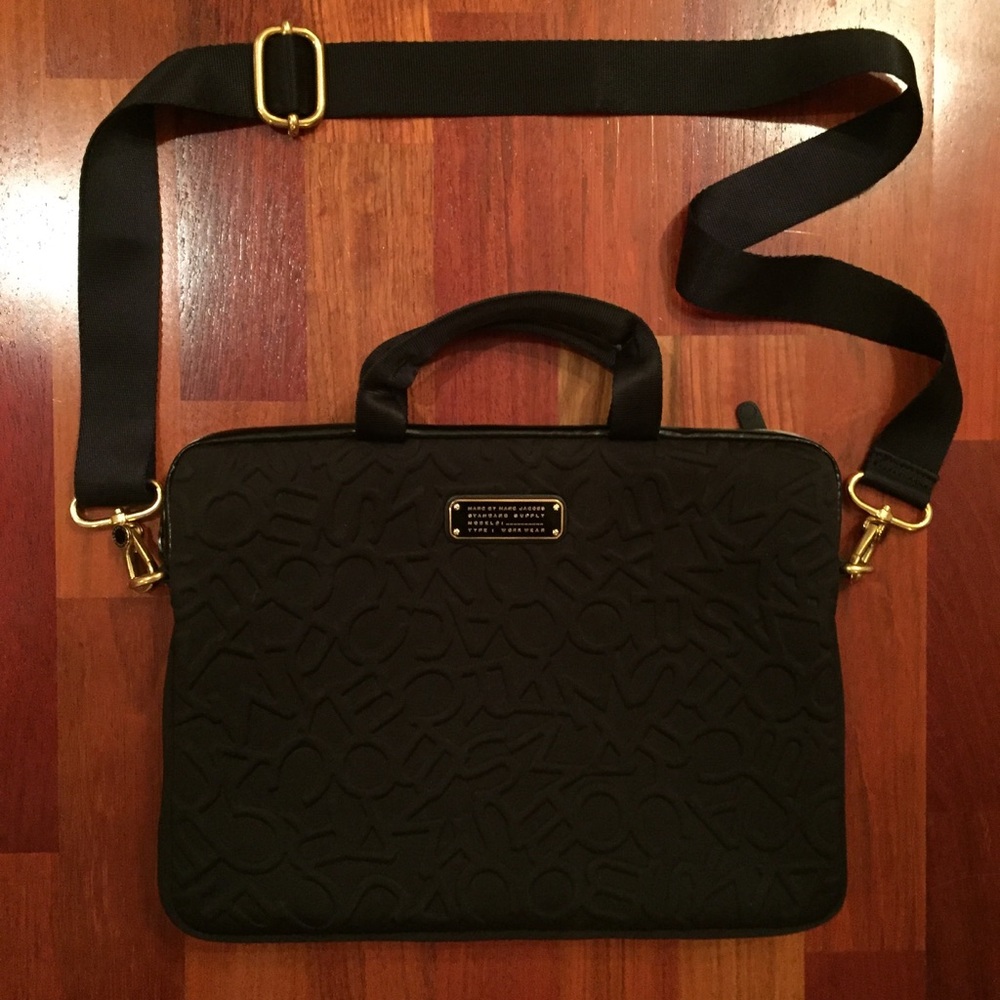 Marc Jacobs Black Neoprene 13" Laptop Case