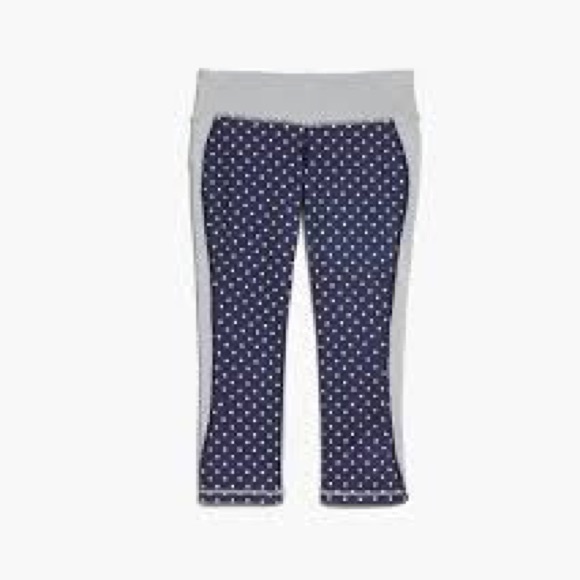 J. Crew x New Balance Gray Polka Dot Capri Leggings Navy XS 0 24 Fitted NWT - Picture 3 of 6