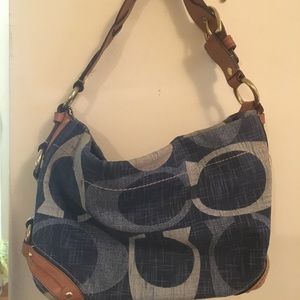 Denim Coach Shoulder Bag