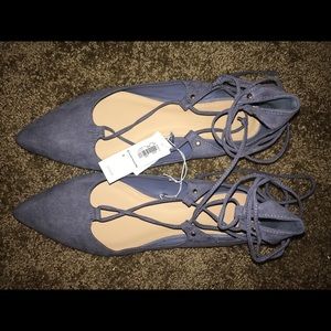 NWT Blue/Grey Flats
