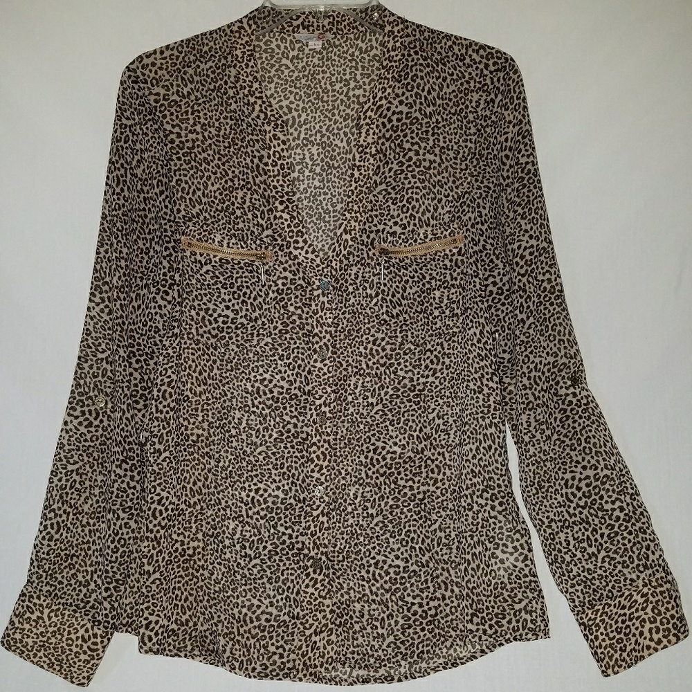 G by Guess Cheetah Print Top