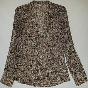 G by Guess Cheetah Print Top