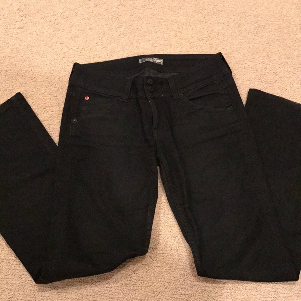 Black straight legged Hudson Jeans!