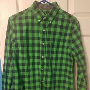American Eagle Plaid Button Up