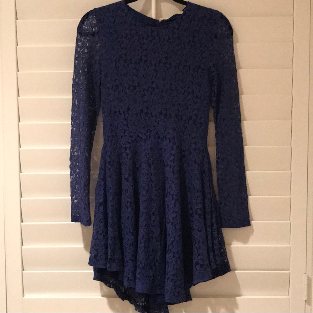 Mustard Seed long sleeve royal blue lace dress!