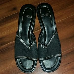 Black Coach wedges