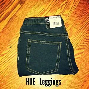 HUE black Skinny Denim leggings NWT