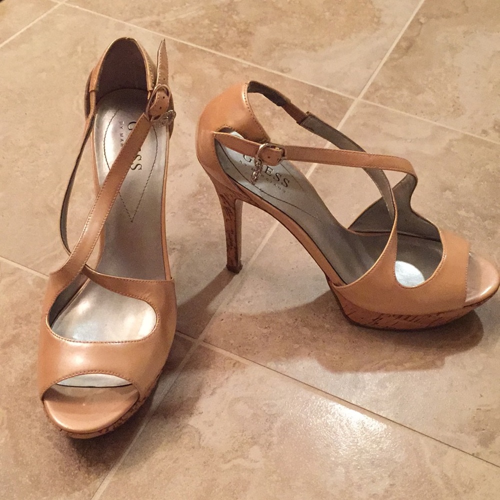 Guess cork high heels