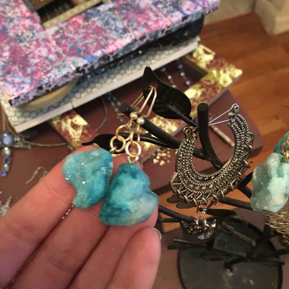 Handmade crystal earrings