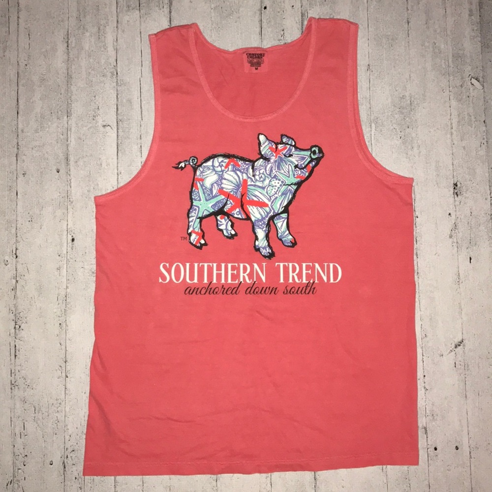 coral Southern Trend tank top 🐚