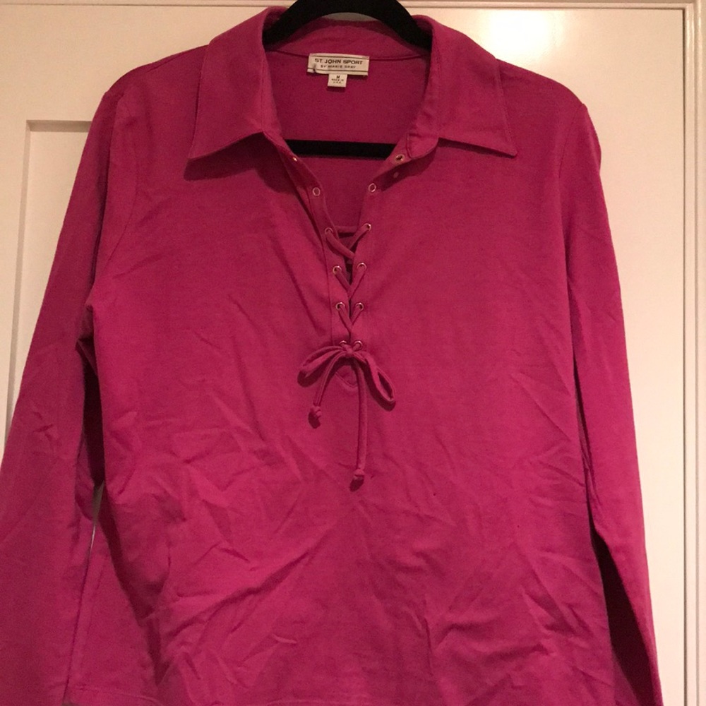 St. John Sport long sleeve cotton top