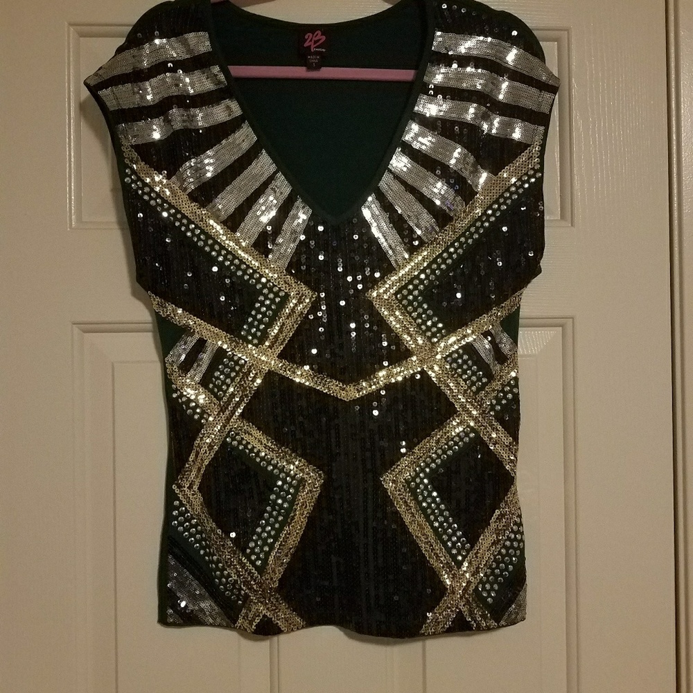 Sequins Bebe short sleeve shirt