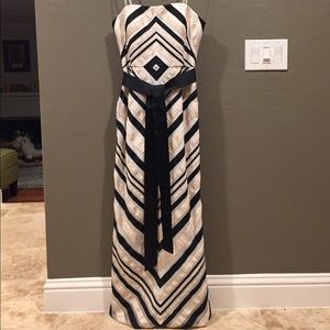 Adrianna Papell modern mermaid striped gown