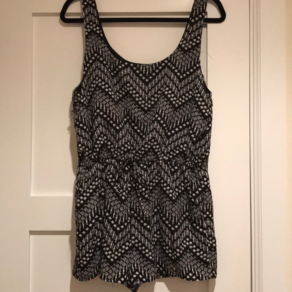 Black and white patterned Aqua romper