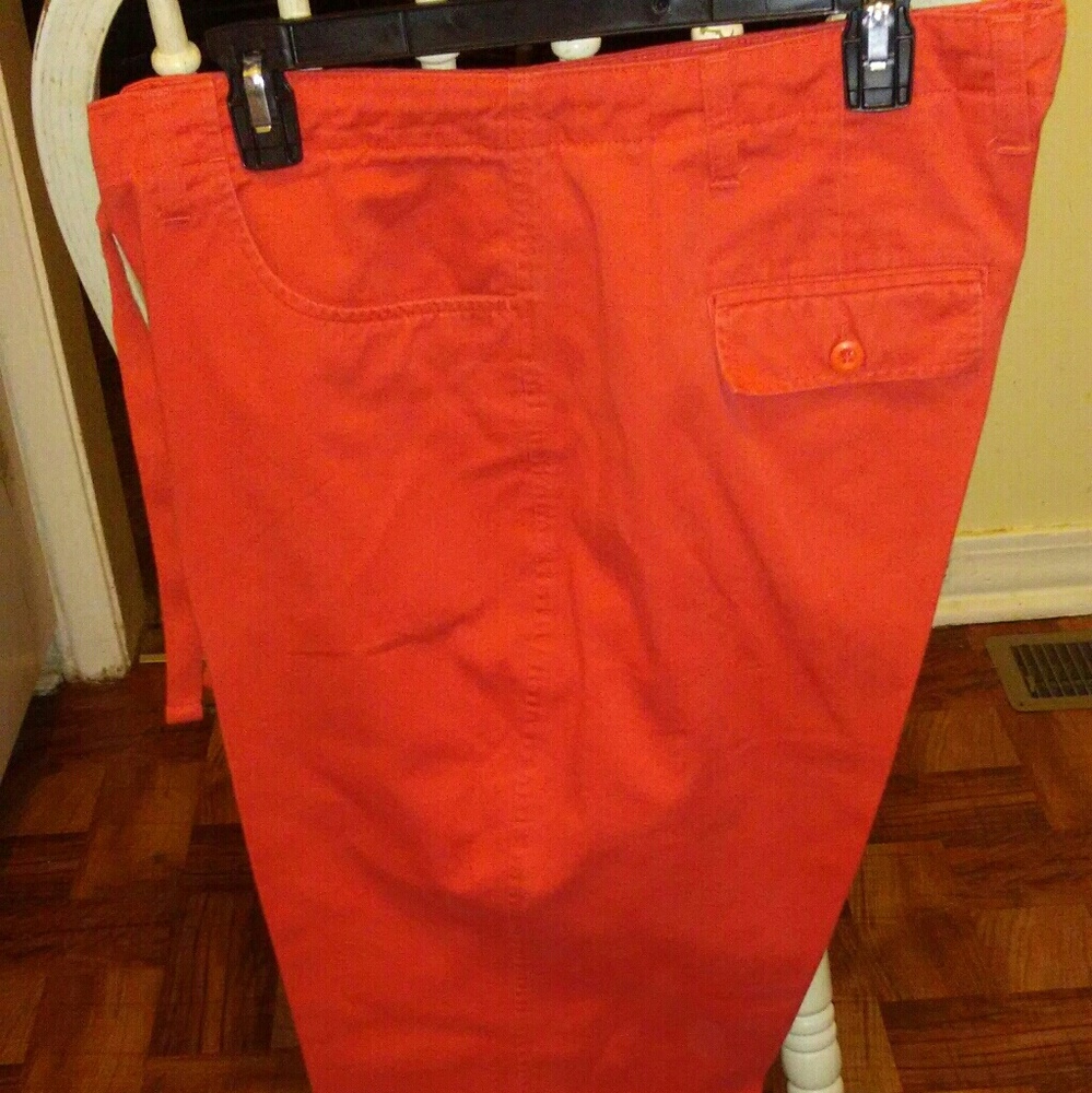 Orange Denim Capris