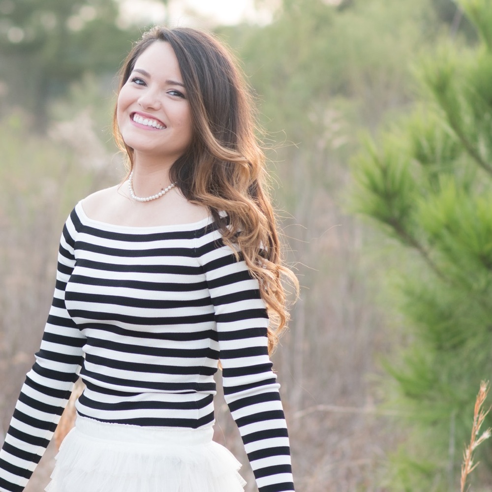 🖤Black & White Striped Top🖤