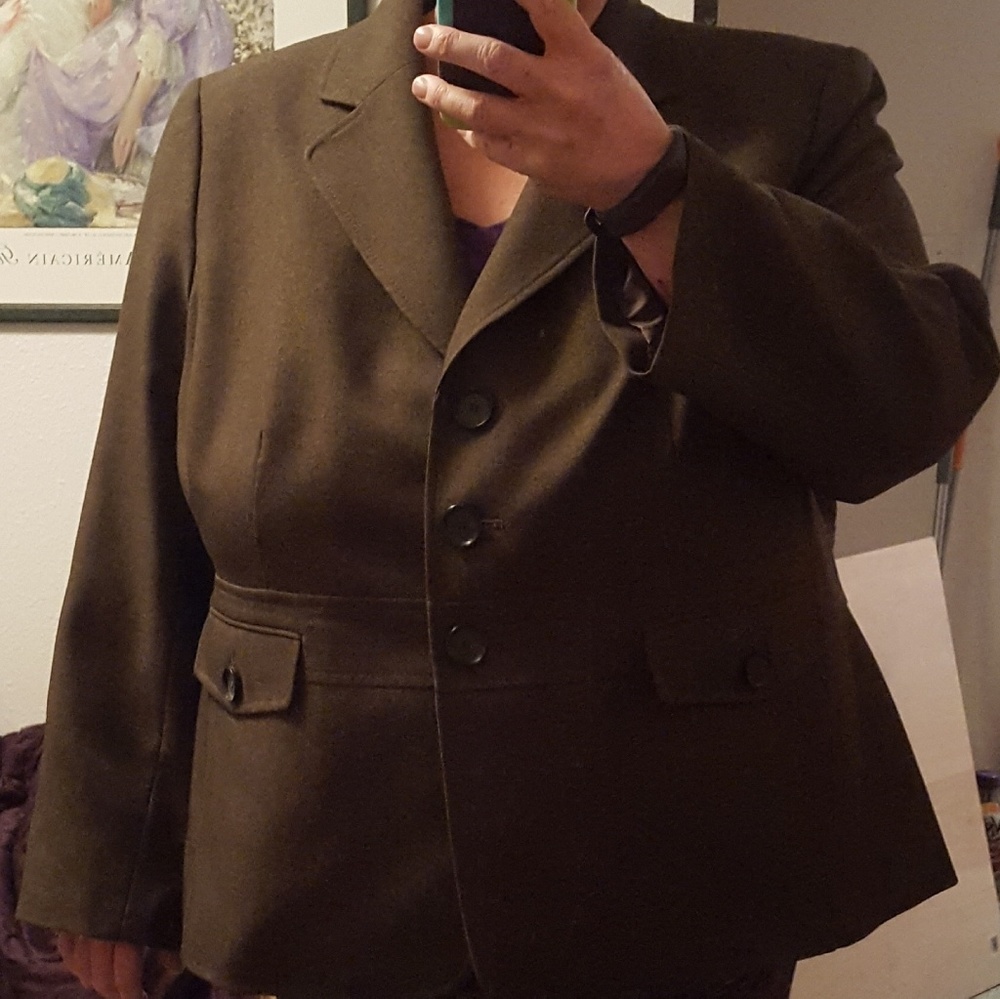 Dark khaki green blazer