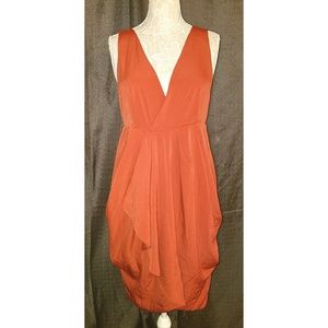 H&M Belted Ruffle V-neck Dress