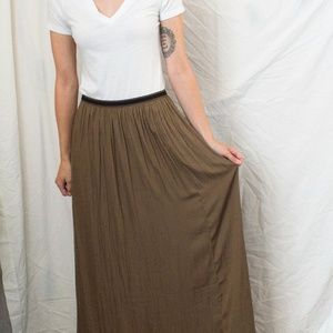 Olive Green Maxi Skirt