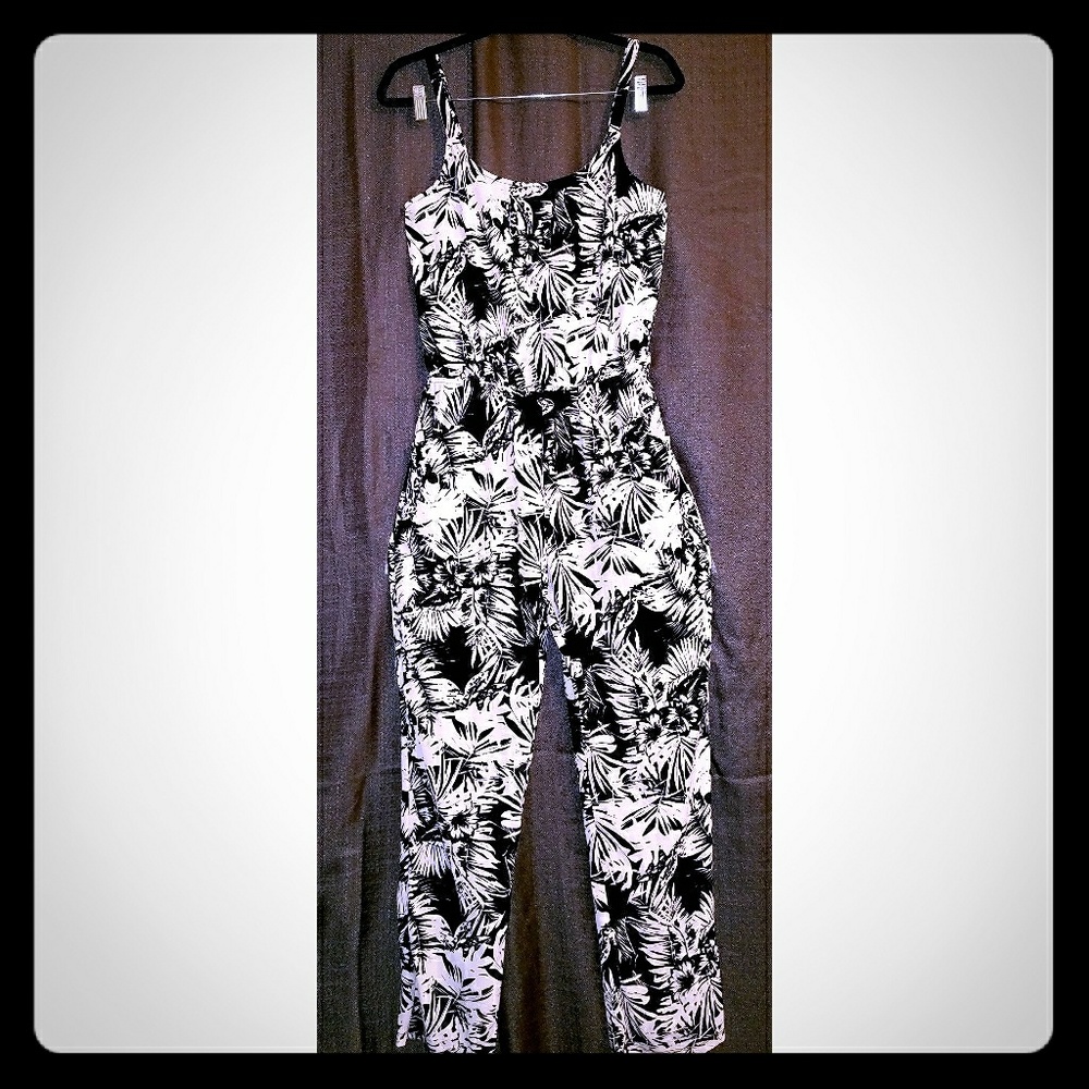 Black & White Print Jumpsuit