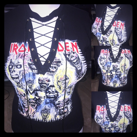 Tops - Iron Maiden lace up shirt