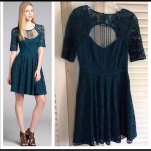 BCBG Max Azria Dark Teal Julya Lace Dress