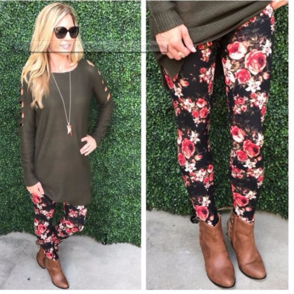 LAST One! ♥️ SO soft! floral Leggings❤️🌹