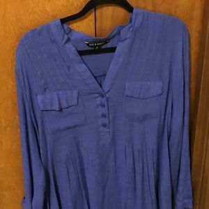 Blue Tunic shirt in gauze like material
