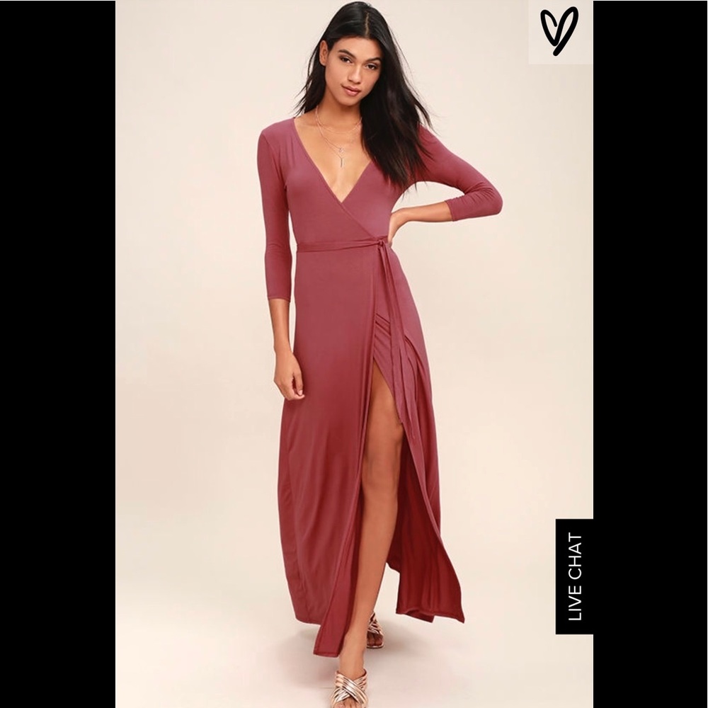 Lulus Long Sleeve Wrap dress