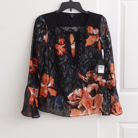 GUESS Lisbeth Jacquard Top - Picture 3 of 6