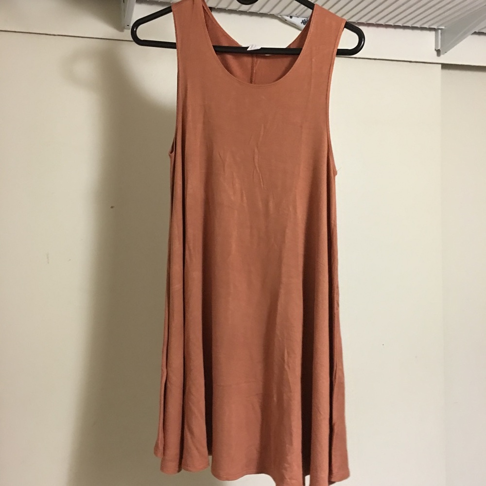 Burnt orange mini dress