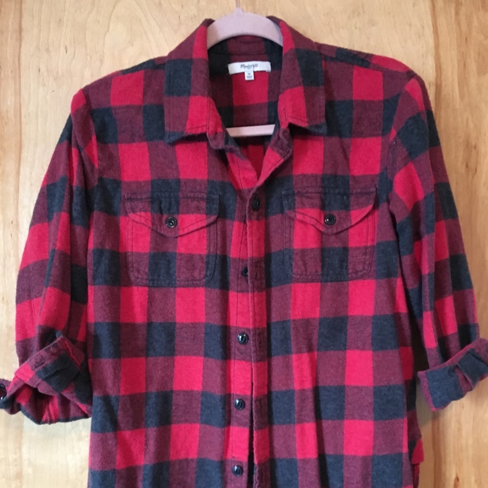 Madewell plaid flannel. Women's medium