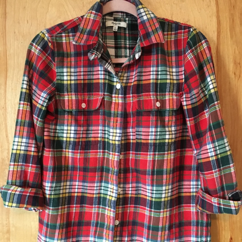Madewell plaid flannel. Women's XS