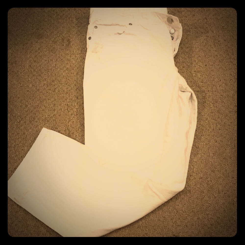 White LOFT Distressed Boyfriend Jeans 👖