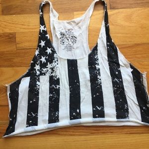 American Flag Crop Top
