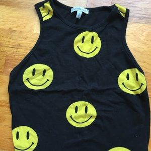 Smiley Face Crop Top
