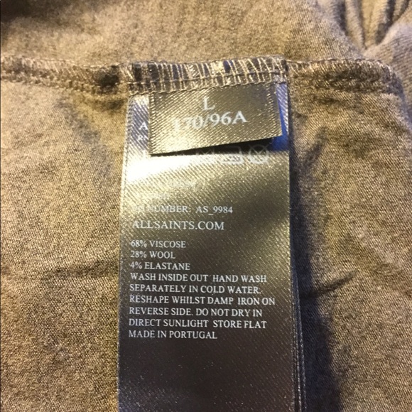 All Saints Azele Dress in Dark khaki Green - Picture 5 of 5