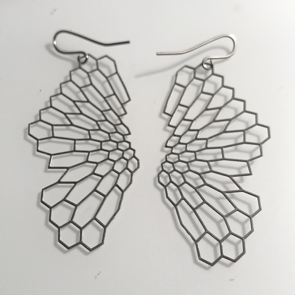 nervous system stainless steel radiolaria earrings - Picture 1 of 2