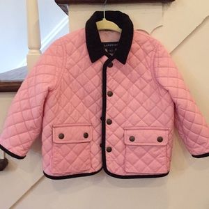 Pink quilted jacket 12-18 months