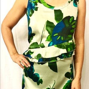 Vera Wang Green Silk Mini Dress Size XS