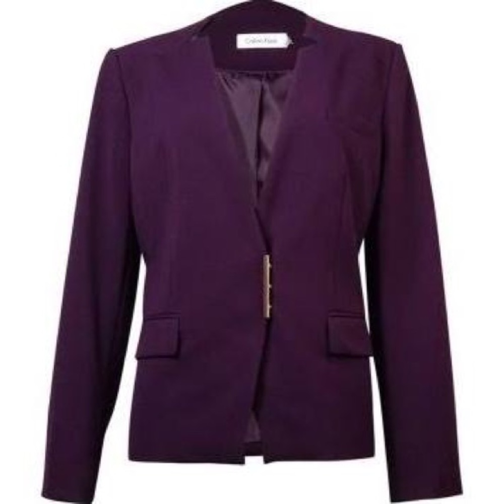 Calvin Klein No-Collar Blazer