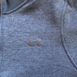 Navy Men's Quarter Under Armour Sweater
