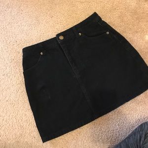 Black Denim Skirt