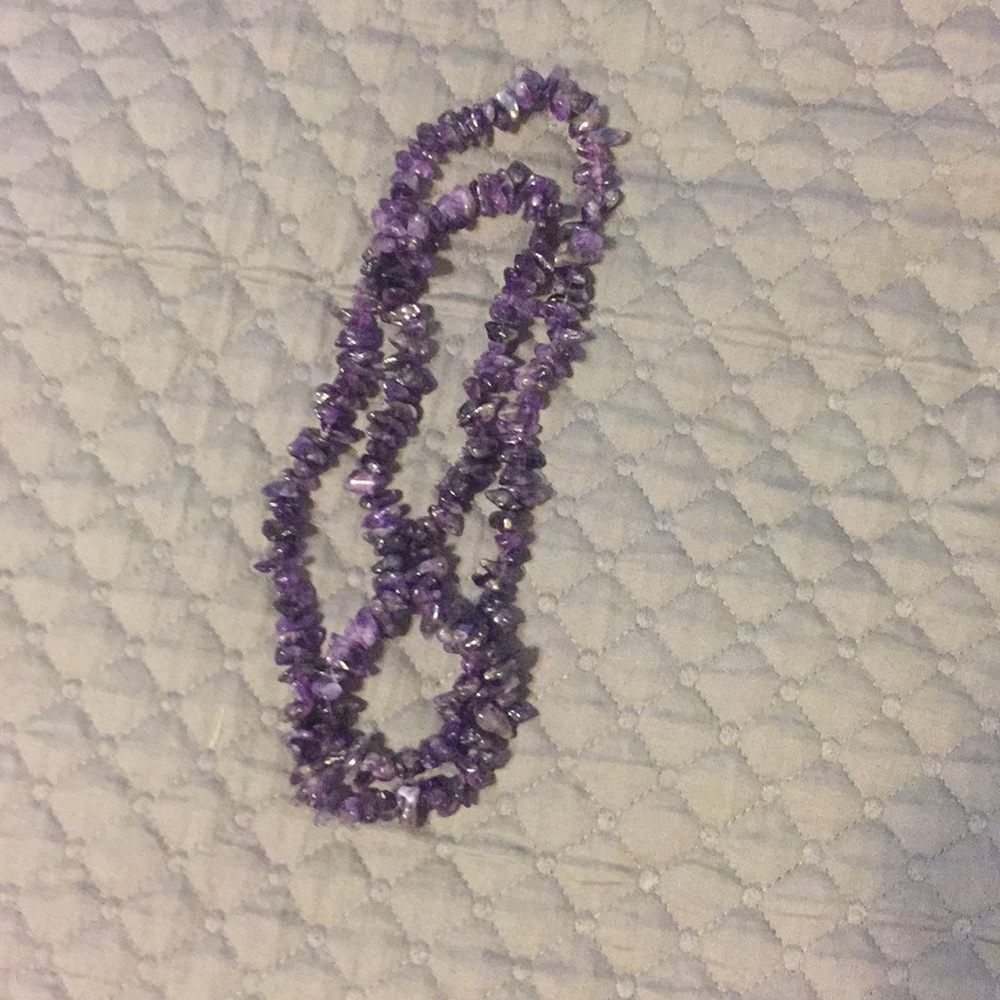 Purple amethyst necklace