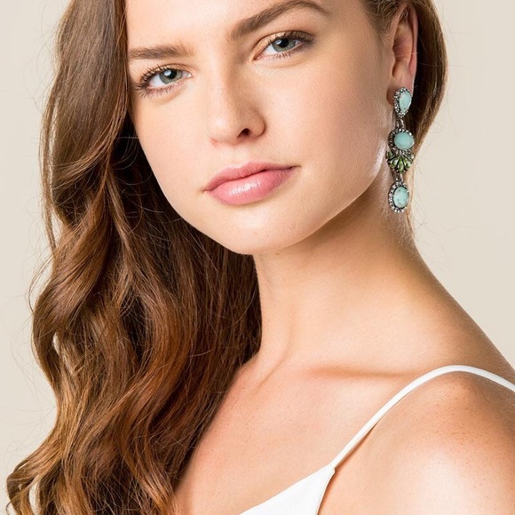 [SOLD] Francesca's Laverne Stone Drop Earrings - Picture 6 of 6