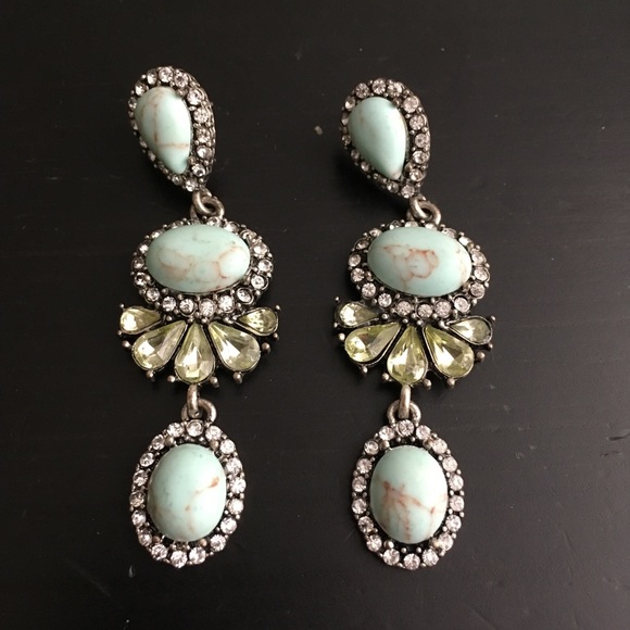 [SOLD] Francesca's Laverne Stone Drop Earrings - Picture 2 of 6